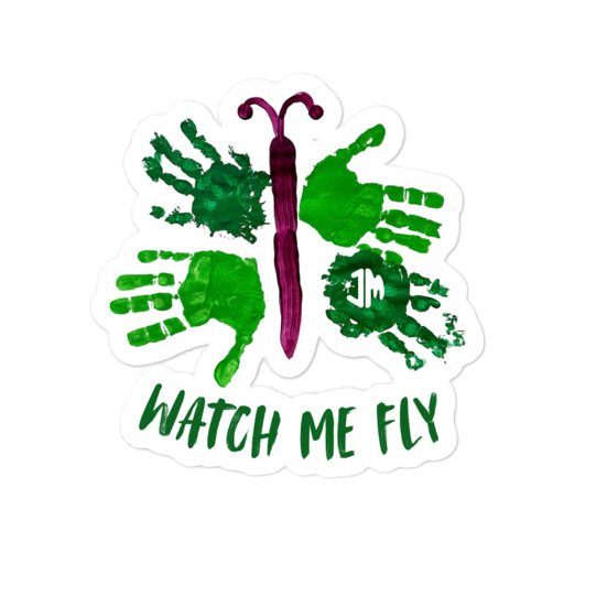 "Watch Me Fly" Sticker